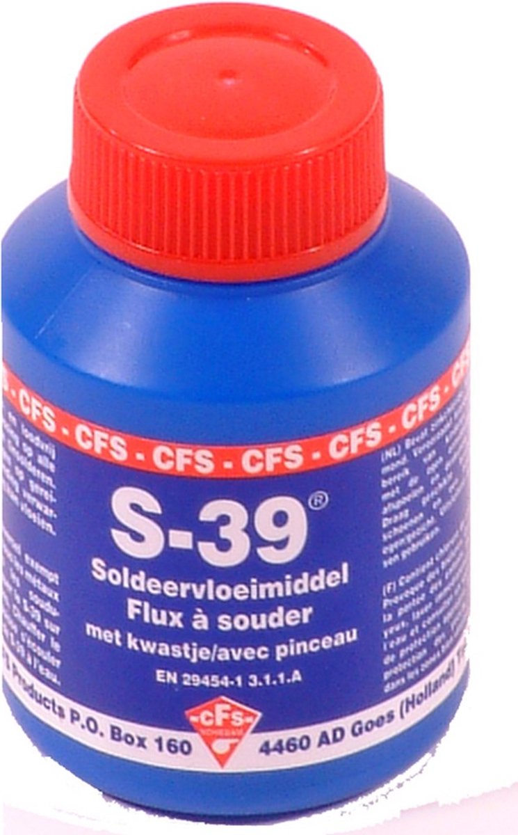 Flux décapant pour soudure étain S 39 UNIVERSAL, avec pinceau, 80 ml