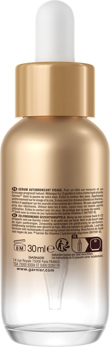 Garnier Ambre Solaire Natural Bronzer Zelfbruinende Gezichtsdruppels - Self-tan drops met opbouwbare bruining - 30 ML – foto 2