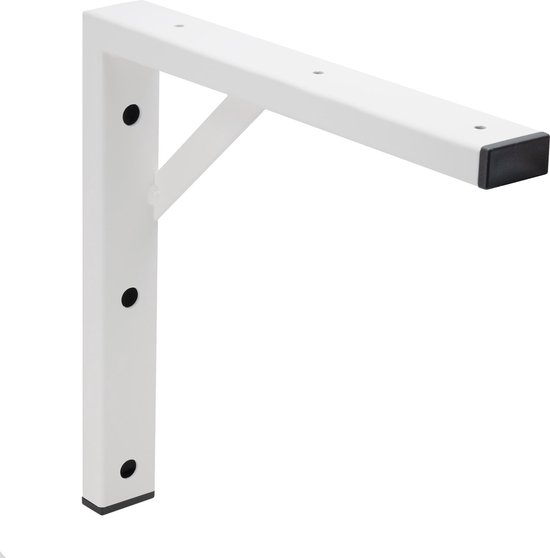 LIROdesign Plankdrager - Planksteun - Schapdrager met schoor staal - wit