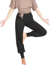 Namastae® Yoga broek dames | Harem broek | Yoga broek dames wijde pijp | Zwart | Maat 34 | Maat XS