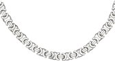 Juwelier Zwartevalk zilveren platte koningsschakel ketting - ET 60/65cm--
