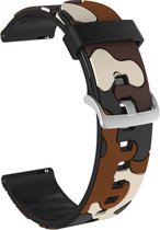 Siliconen bandje - geschikt voor Samsung Galaxy Watch 6 (Classic) / Watch 5 (Pro) / Watch 4 (Classic) / Watch 3 41 mm / Active / Active 2 / Watch 42 mm - camouflage bruin