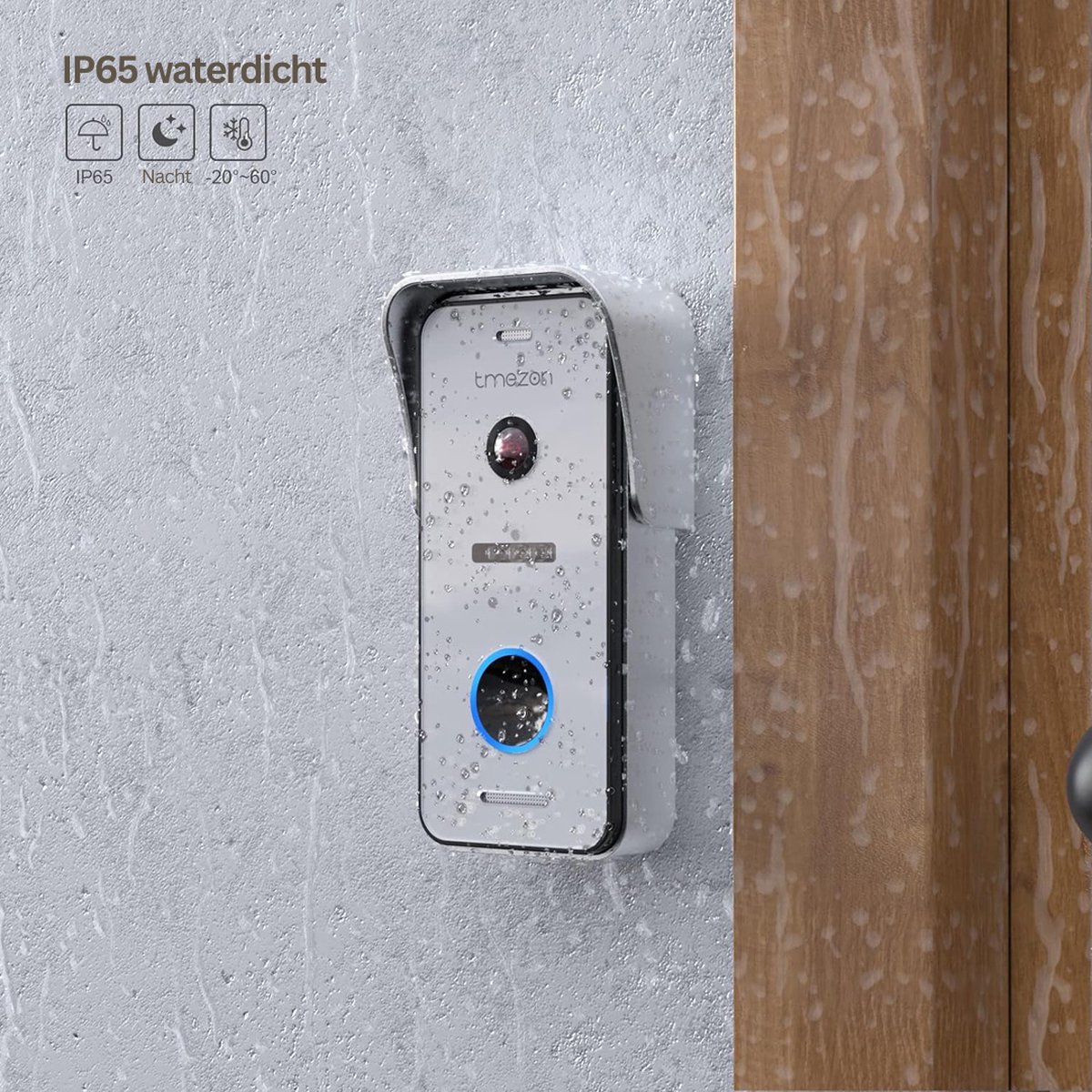 Tmezon Videodeurbel met Camera en 2 Binnenschermen - afbeelding 2