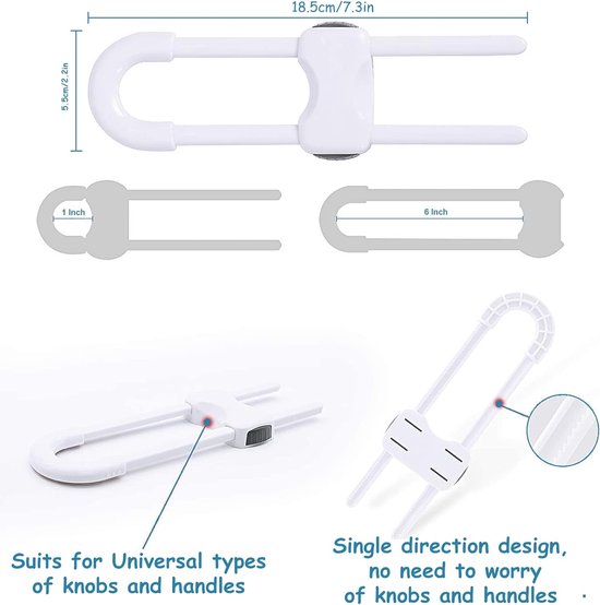 Sweet Safety 6 X TÜV-geteste Babydeurklemmen | Kinderbeveiliging In Wit Deurstopper Van Eva Schuim Voor Kinderen Vingerklembeveiliging Voor Deuren Deurklem Klembeveiliging