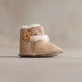 Wollen babyslofjes - Davin - 100% schapenvacht - Babyschoentjes van lamsvacht - Offwhite - Maat 23/24