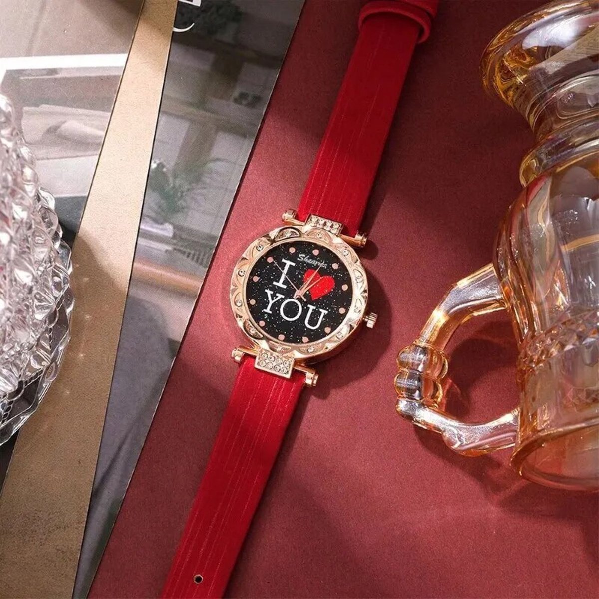 Horlogeset voor dames i love mama - geschenkdoos - cadeau set met horloge - ketting - armband - valentijn cadeautje voor haar - moederdag cadeau- kerstcadeau - sinterklaascadeau- Geschenk - Fashion - Elegant - Dames - Vrouw