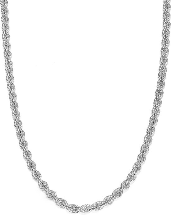 Juwelier Zwartevalk zilveren rope chain/ koord ketting - 25.231-4.3/65cm--