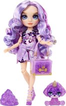 Rainbow High Classic Fashion Doll - 28 cm - Violet (violet) - Avec set de slime et animal