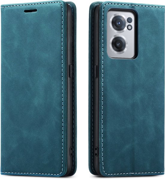 Étui portefeuille ProGuard OnePlus Nord CE 2 en cuir Vintage Blauw