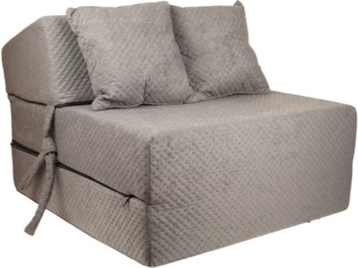 Viking Choice Opvouwbaar matras met kussens - 70x200x15cm - logeermatras - grijs