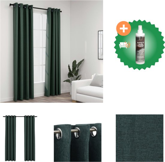 LKCD Gordijnen Ondoorzichtig - Fris Groen Planten Bladeren 140X160Cm 3D