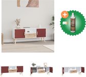 vidaXL Tv-meubel met deuren 105x30x45 cm bewerkt hout - Kast - Inclusief Houtreiniger en verfrisser