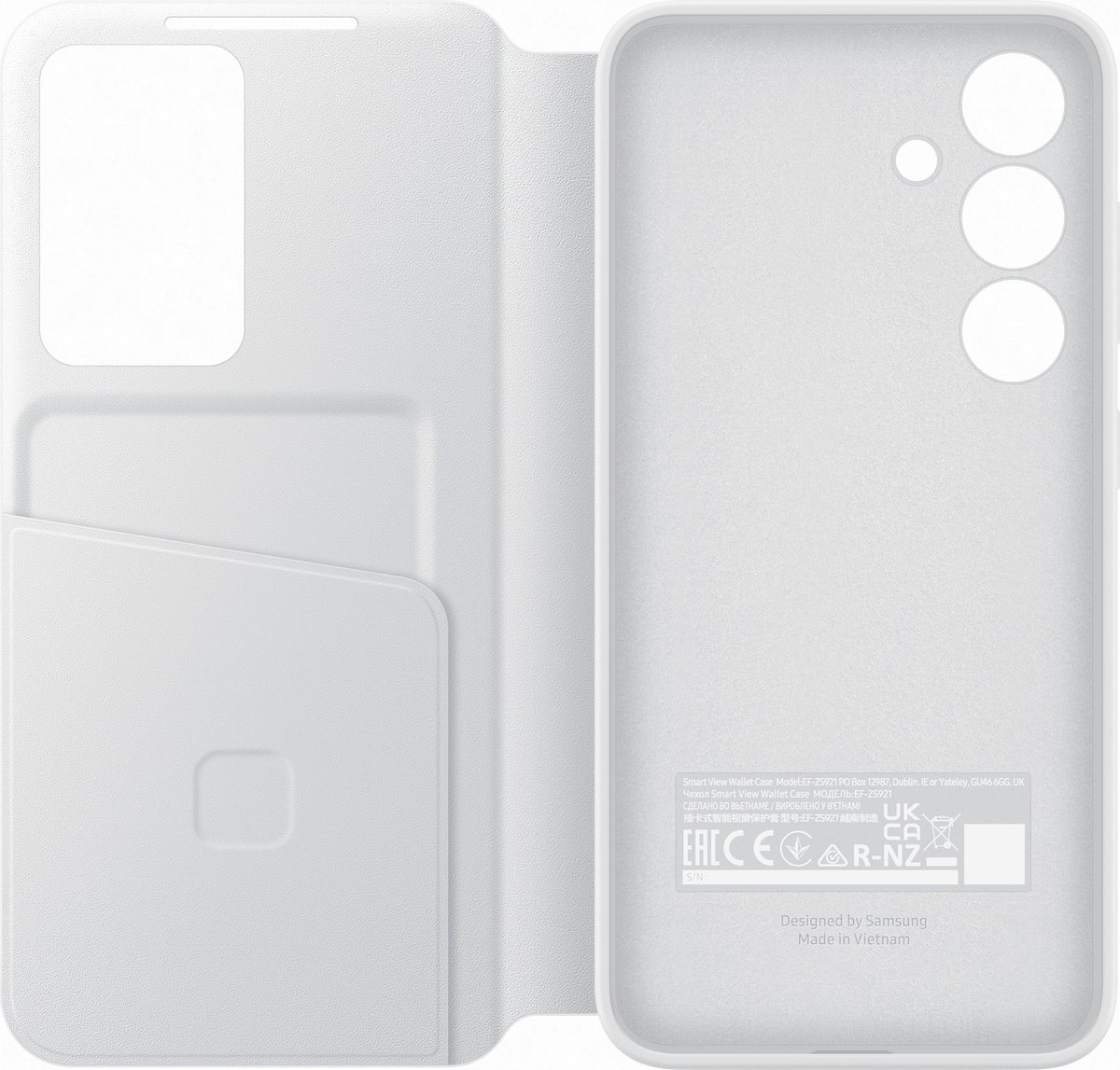 Samsung Smart View Wallet Case - Geschikt voor Samsung Galaxy S24 - White