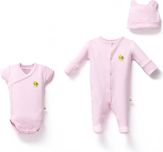 KiddyTurtles - Baby Essentials - Newborn Set - 100% organisch katoen - Romper - Bodysuit - Muts
