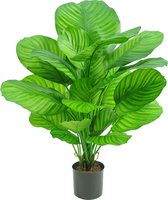 Greenmoods Kunstplanten - Kunstplant - Calathea - Zijde - 72 cm