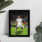 Jude Bellingham Ingelijste Handtekening – 15 x 10cm In Klassiek Zwart Frame – Gedrukte handtekening – Borussia Dortmund - Real Madrid - Football Legend - Voetbal