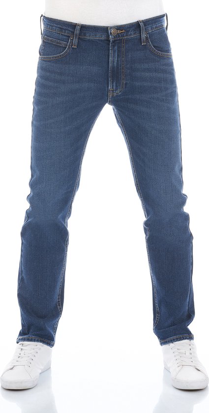 Lee Heren Jeans Broeken Daren Zip Fly regular/straight Fit Blauw 38W / 36L Volwassenen Denim Jeansbroek