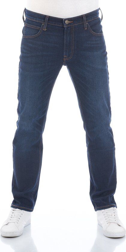 Lee Heren Jeans Broeken Daren Zip Fly regular/straight Fit Blauw 32W / 36L Volwassenen Denim Jeansbroek