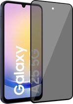 Geschikt voor Samsung Galaxy A25 - Privacy Screenprotector - Beschermglas - Privé GuardCover