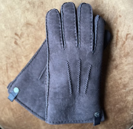 Heren handschoenen - Maat XL - schapenvacht handschoenen - Bruin - Lammy handschoenen