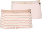O'Neill dames boxershorts 2-pack - stripes pink - L
