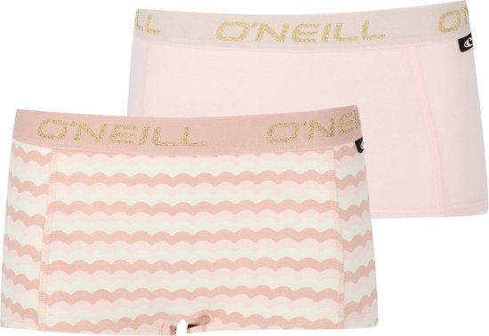 O'Neill dames boxershorts 2-pack - stripes pink - L