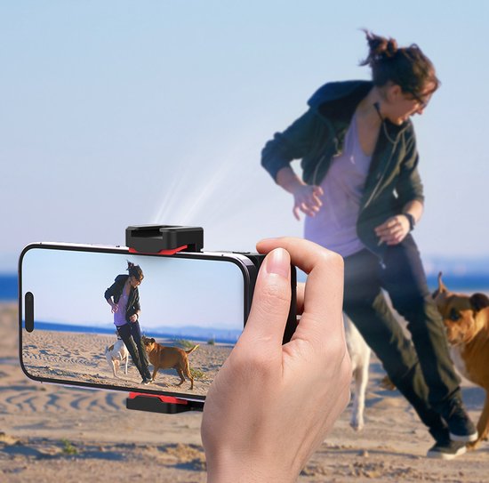Ulanzi CapGrip LED smartphone camera grip met magnetische Bluetooth afstandsbediening - Universeel tot 8,6cm breed - 1/4 inch schroefaansluiting - Zwart - Ulanzi