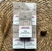 VOORDEELPAK 5x Wella Color Charm Toner - T18 Lightest Ash Blonde - NIEUWE VERPAKKING - Wella Toner - Haartoner - Ash blond - Asblond - Lichtblond - Anti geel - Anti yellow
