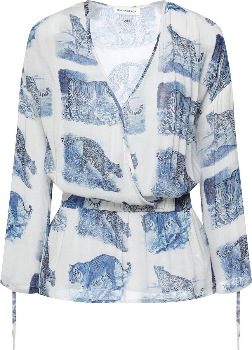 Silvian Heach • witte blouse met katten • maat 36 (IT42)