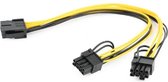 Câble d'alimentation PCIe 8 broches (v) - 2x PCIe 8 broches (6+2) (m) - 0,15 mètres