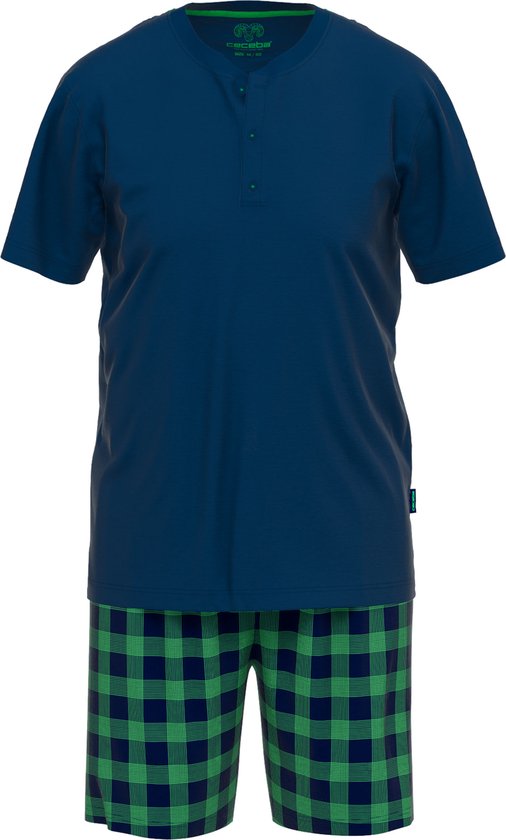 Ceceba Pyjama korte broek - Blauw-Groen - 31208-4012-634 - 7XL - Mannen