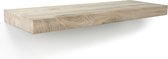 Zwevende wandplank 140 x 20 cm 40mm eiken recht - Wandplank zwevend - Boekenplank - Zwevende boekenplank - Boomstam plank - Muurplank - Muurplank zwevend