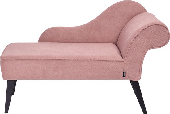 BIARRITZ - Chaise longue - Roze - Rechtszijdig - Polyester