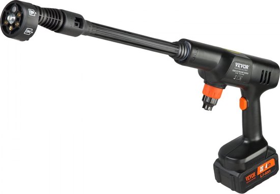 Snoerloze Hogedrukreiniger, 652-PSI 1.0 GPM Portable Power Cleaner, Handheld Hogedrukreinigingspistool voor Auto's met 4.0Ah Batterijen & lader, 6-in-1 Mondstuk, voor het Reinigen van Huis en Vloeren van Rockpals — afbeelding 5