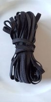 fournituren crafts - elastiek 5 mm breed - zwart - 5 m - stevige kwaliteit - kledingelastiek - geschikt voor droogtrommel/strijken