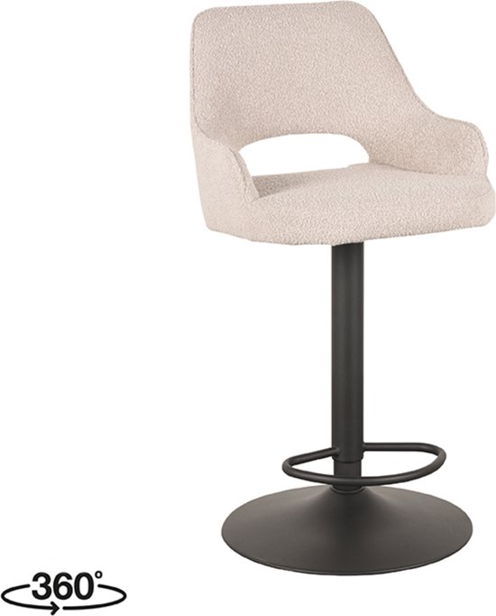 LABEL51 Fer Tabouret de Bar - Naturel - Boucle