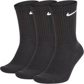 Nike - Everyday Cushion Crew Socks - 3 Pack Sokken - 34 - 38 - Zwart