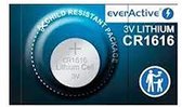 1x everActive CR1616 mini lithium batterij