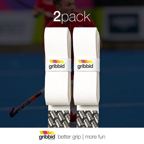Gribbid Progrip - Hockey Grip - Zeempje - Wit - The Original Dutch Chamois - 2pack - Gribbid