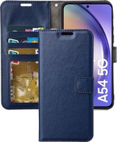 Portemonnee Book Case Hoesje Geschikt voor: Samsung Galaxy A54 - Donker blauw