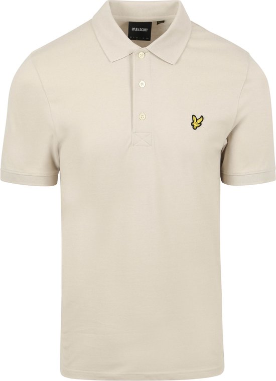 Lyle and Scott - Polo Uni Ecru - Coupe Regular - Polo Homme Taille L