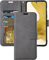 Portemonnee Book Case Hoesje Geschikt voor: Samsung Galaxy S22 S901 grijs