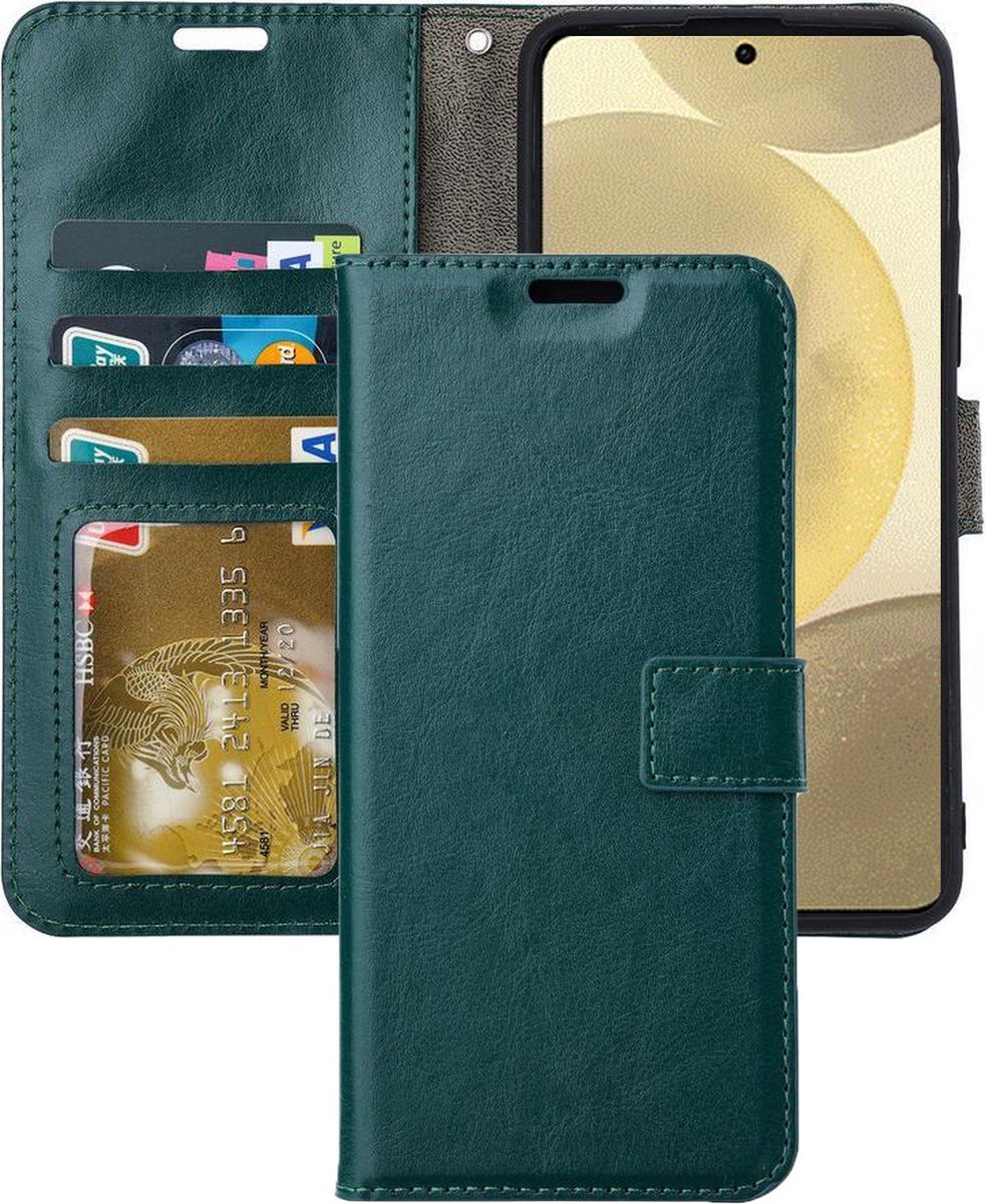 Portemonnee Book Case Hoesje Geschikt voor: Samsung Galaxy S24 Plus - Groen