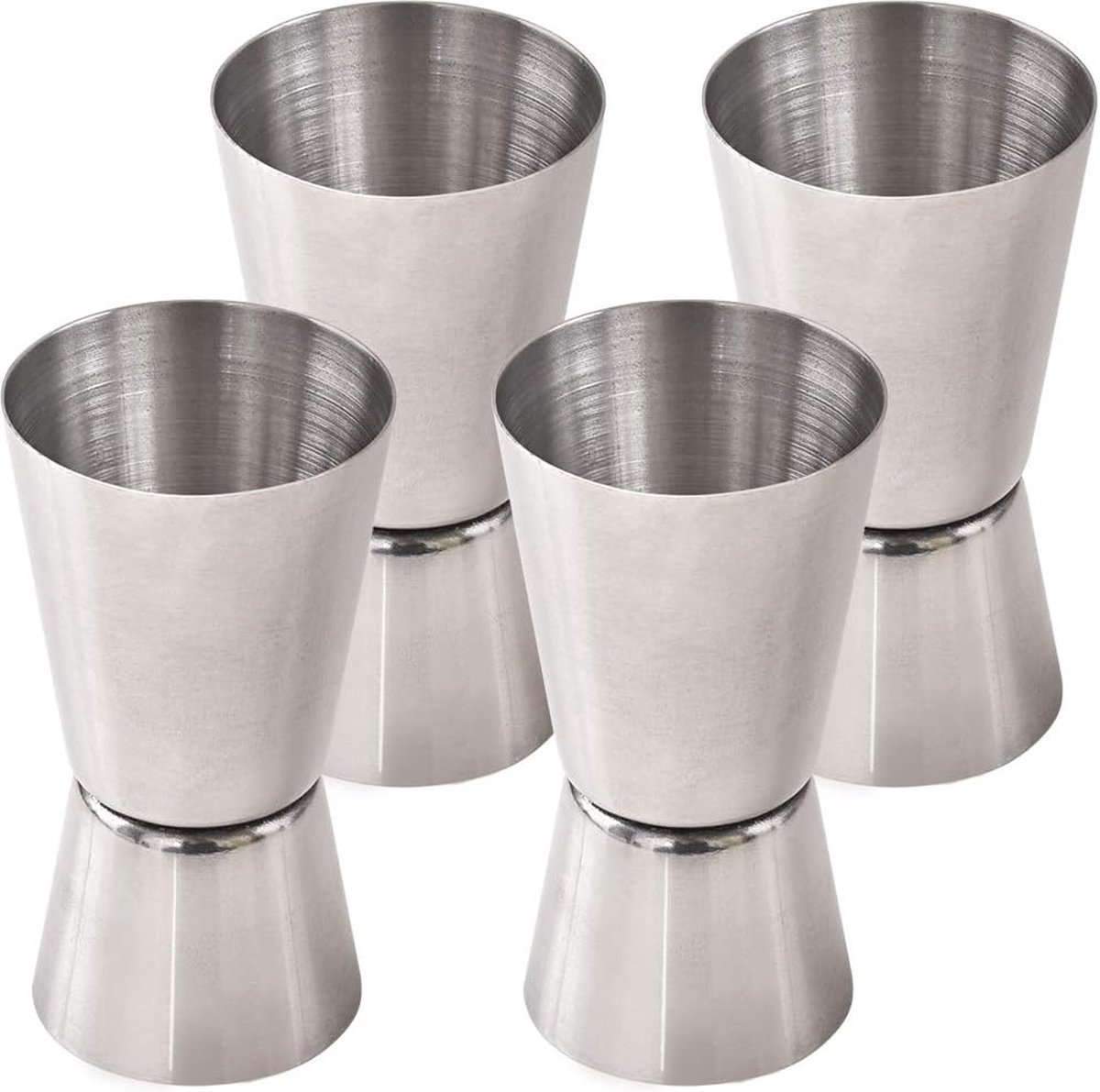 Cocktail Jigger, 0,85 en 1,7 Oz (25 en 50 ML) roestvrijstalen barjigger (set van 4)