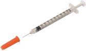 Seringue à insuline 100 PCS - aiguille assemblée - 1 ml - 25G - 0 mm SANS LATEX
