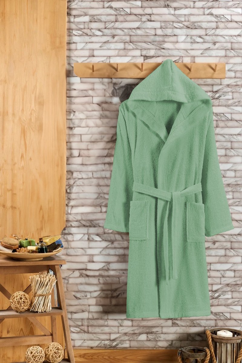 IQYU Badjas voor dames, badstof met capuchon, ochtendjas met oren, ochtendjas, lang, wollig, badjassen, warm, zacht, huisjas, grote maten, nachthemd, pluche, met zak, pyjama, elegant, loungewear