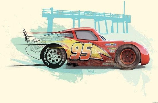 Komar Poster - Cars Lightning Mcqueen - 50 X 70 Cm - Multicolor