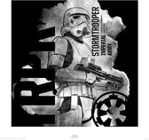Kunstdruk Star Wars Rogue One Stormtrooper Smoke 40x40cm