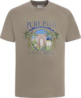 Purewhite - Heren Loose Fit T-shirts Crewneck SS - Taupe - Maat L
