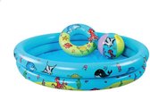 Swim Essentials - Piscine pour enfants avec imprimé animal marin - Piscine - Bouée - Ballon de plage - Opblaasbaar - Ø 120 cm - Enfants - Garçons - Filles - Bébé - Toddler - 3 à 6 ans - PVC - multicolore